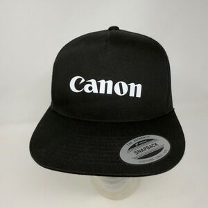 Canon Logo Trucker Hat Black Yupoong Snapback Mesh Camera Photography Cap OSFM